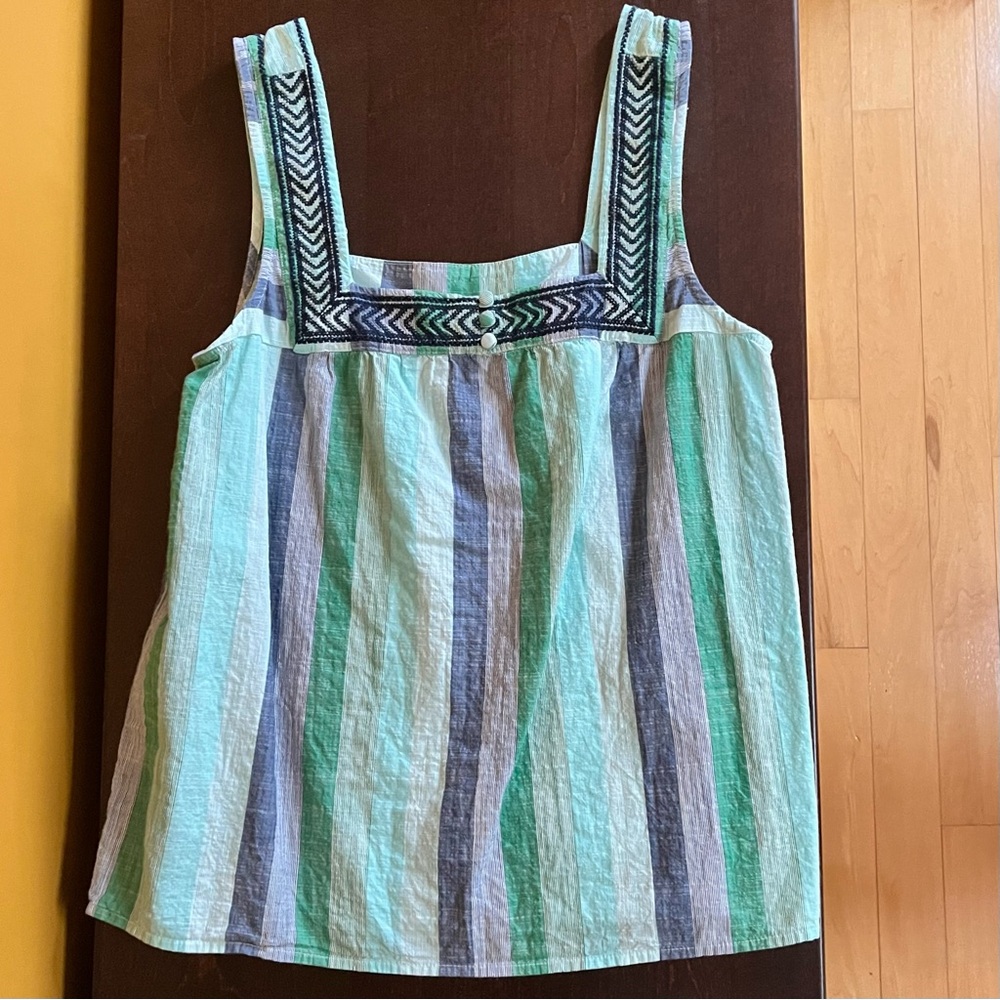 Lucky Brand Striped Boho Tank Top